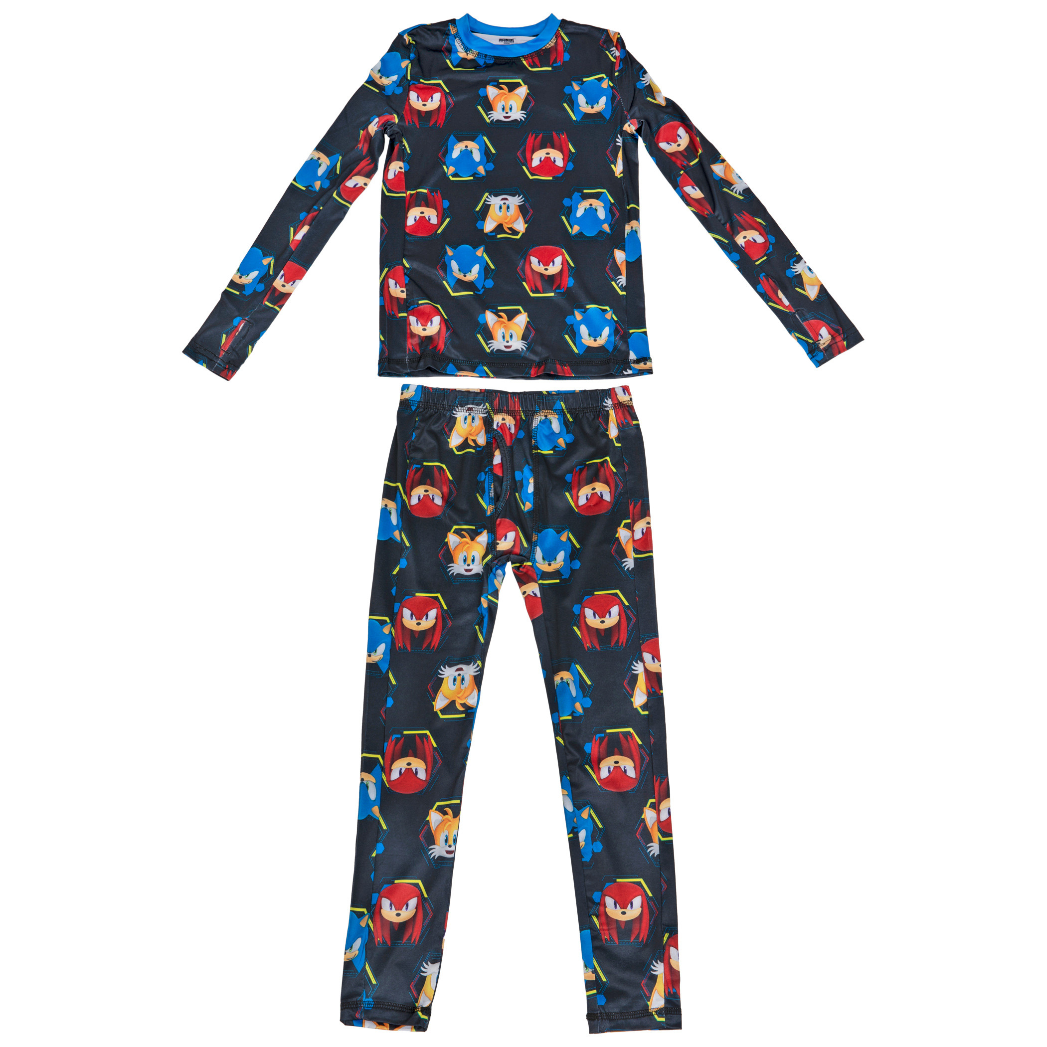 Sonic The Hedgehog Tails and Knuckles Heads All Over Youth 2-Piece Pajama Set